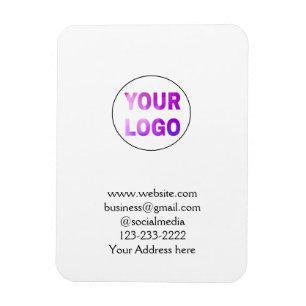 simple minimal add your logo/design here text  pos magnet