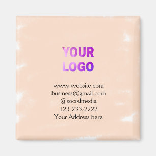 simple minimal add your logo/design here text pos magnet