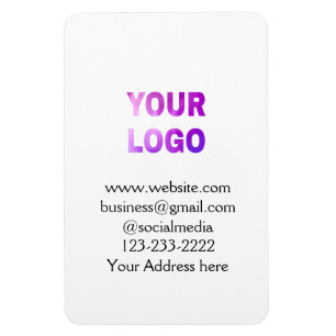 simple minimal add your logo/design here text pos magnet