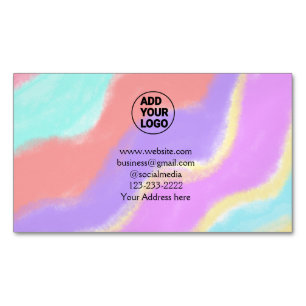 simple minimal add your logo/design here text  pos 	Magnetic business card