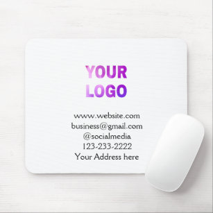 simple minimal add your logo/design here text  pos mouse pad