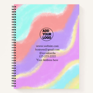 simple minimal add your logo/design here text  pos notebook