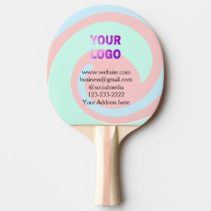 simple minimal add your logo/design here text pos ping pong paddle