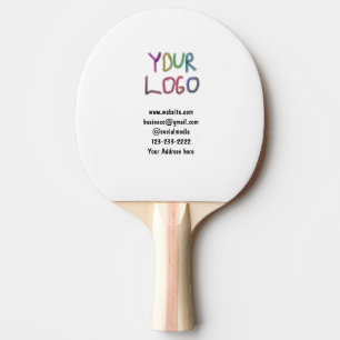 simple minimal add your logo/design here text pos ping pong paddle