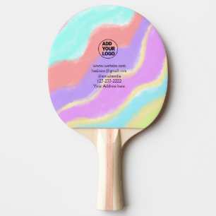 simple minimal add your logo/design here text pos ping pong paddle