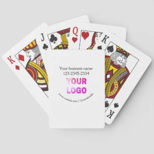 simple minimal add your logo/design here text pos playing cards