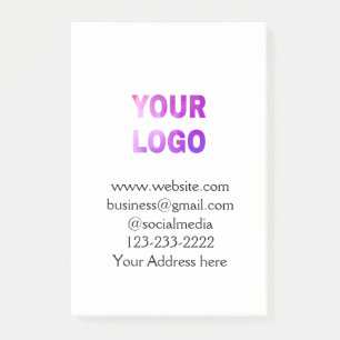 simple minimal add your logo/design here text  pos post-it notes