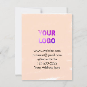 simple minimal add your logo/design here text pos postcard