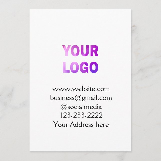 simple minimal add your logo/design here text  pos program (Front)