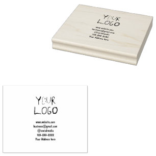 simple minimal add your logo/design here text pos rubber stamp