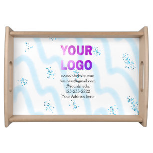 simple minimal add your logo/design here text  pos serving tray