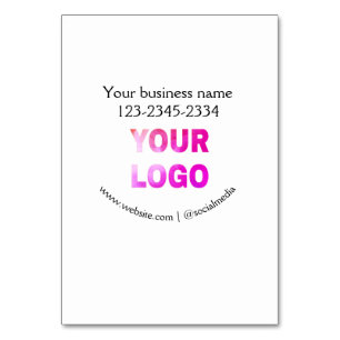 simple minimal add your logo/design here text pos table number