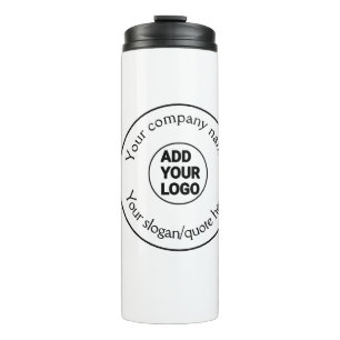 simple minimal add your logo/design here text pos thermal tumbler
