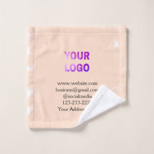 simple minimal add your logo/design here text  pos wash cloth