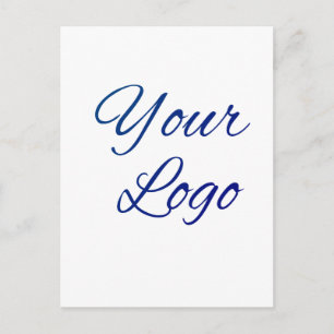 simple minimal add your logo/design here text postcard