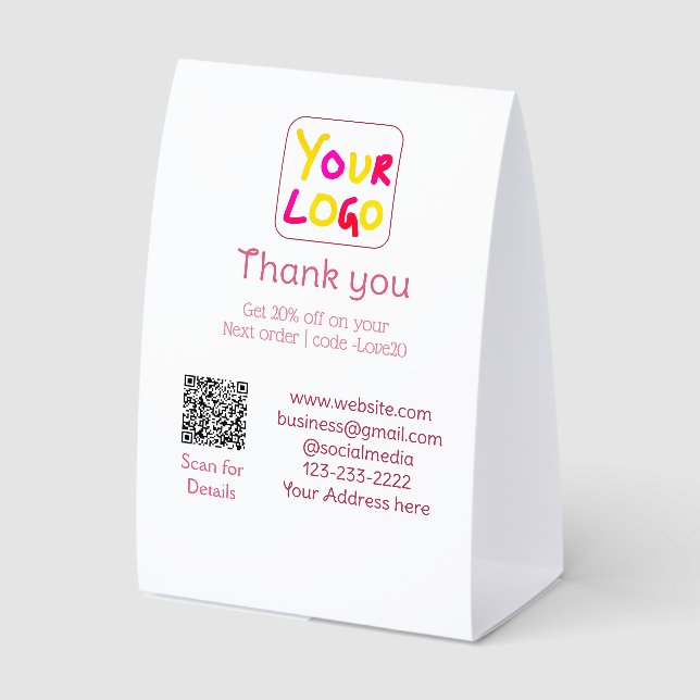 simple minimal add your logo/design here text Q R (Front)