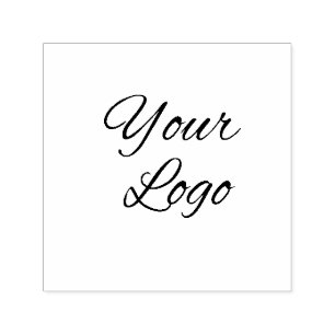 simple minimal add your logo/design here text      self-inking stamp