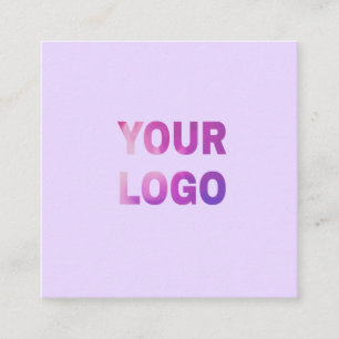 simple minimal add your logo/design here text square business card
