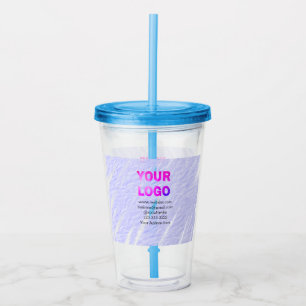 simple minimal add your logo/design here text thr acrylic tumbler