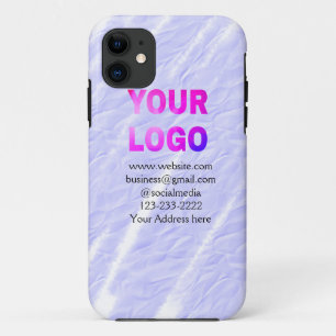 simple minimal add your logo/design here text thr iPhone 11 case