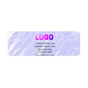 simple minimal add your logo/design here text thr return address label