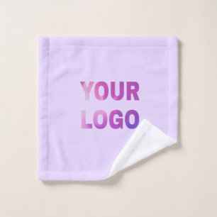 simple minimal add your logo/design here text wash cloth