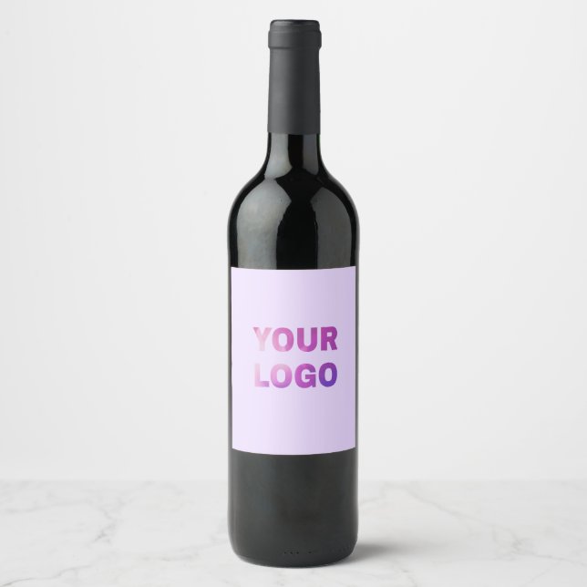 simple minimal add your logo/design here text      wine label (Front)