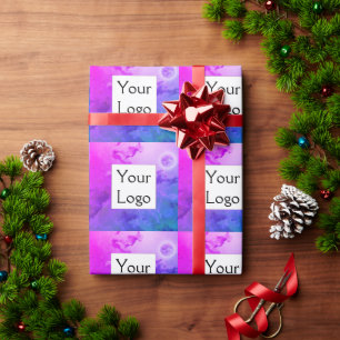 simple minimal add your logo/design here text wrapping paper