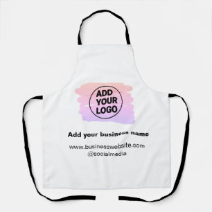 simple minimal add your logo/design watercolor apron