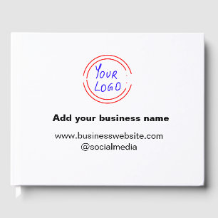 simple minimal add your logo/design watercolor guest book