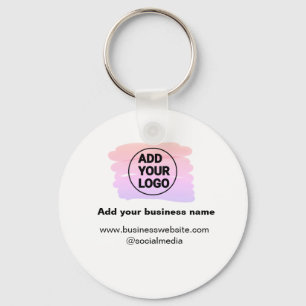 simple minimal add your logo/design watercolor key ring