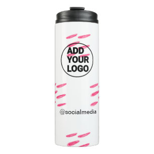 simple minimal add your logo/design watercolor thermal tumbler