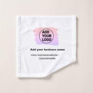 simple minimal add your logo/design watercolor wash cloth