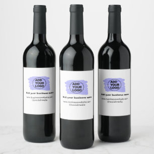 simple minimal add your logo/design watercolor wine label