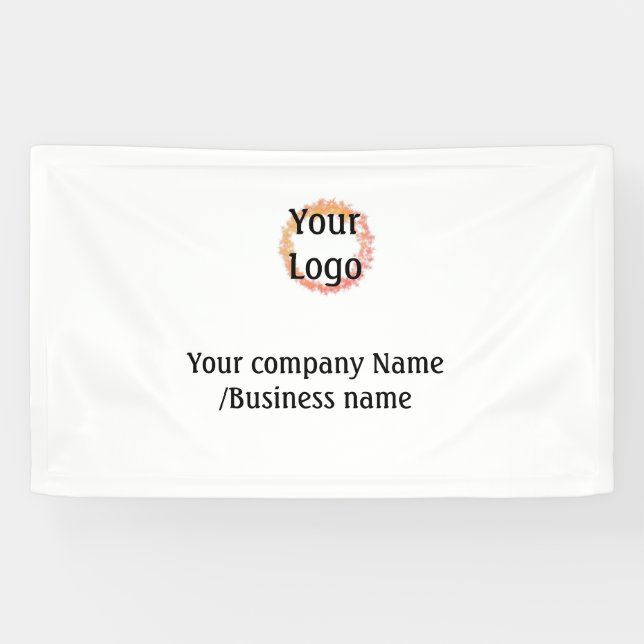 simple minimal add your logo gold website social t banner (Horizontal)