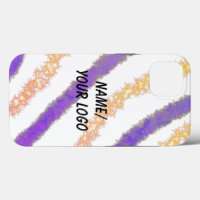 simple minimal add your logo name watercolor Case