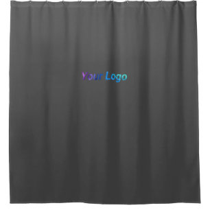 simple minimal add your logo name watercolor  show shower curtain