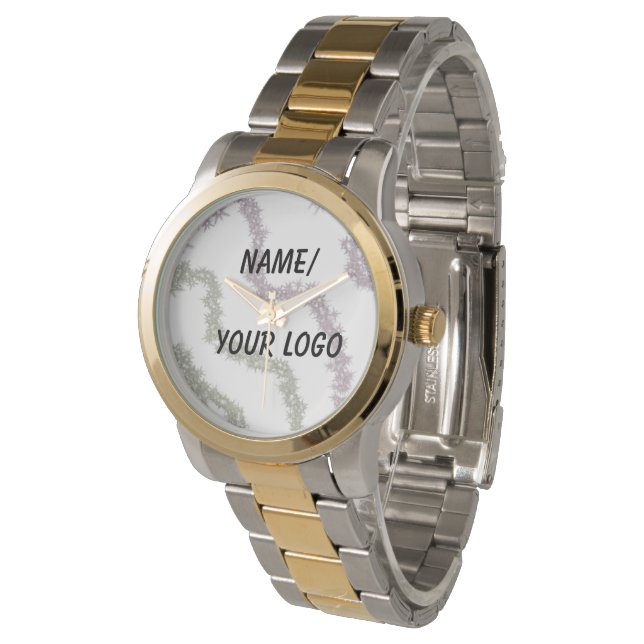 simple minimal add your logo name watercolor       watch (Angled)