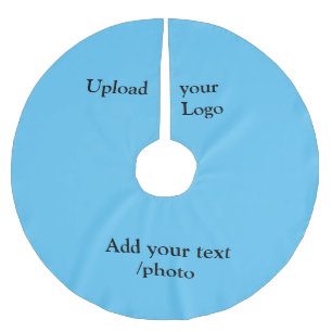 simple minimal add your logo text details brushe brushed polyester tree skirt