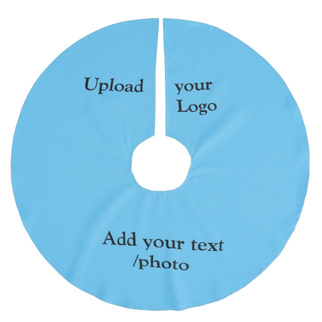 simple minimal add your logo text details   brushe brushed polyester tree skirt (Front)