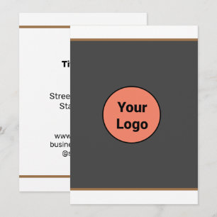 Simple minimal add your logo text name holiday card