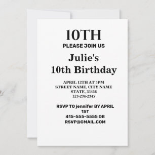 Simple minimal add your logo text name invitation