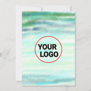 Simple minimal add your logo text name invitation