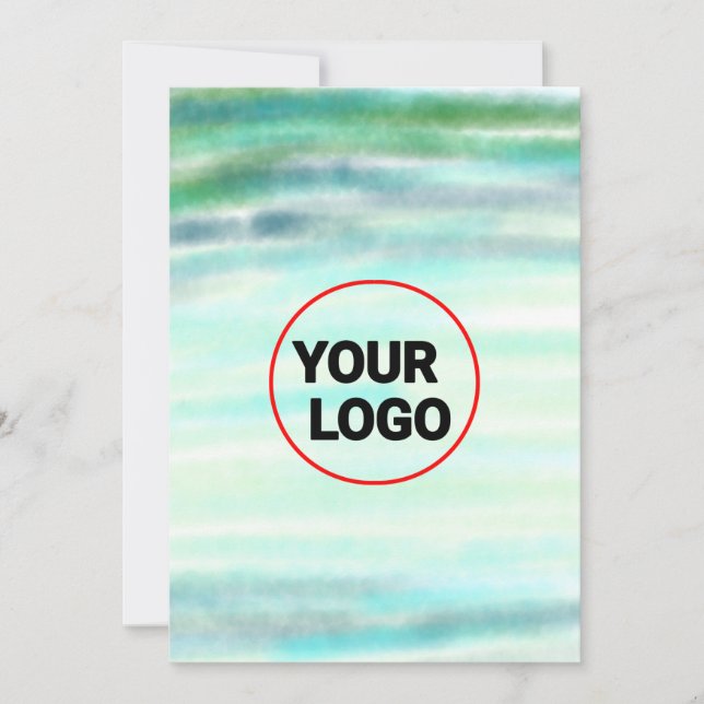 Simple minimal add your logo text name invitation (Front)