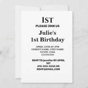 Simple minimal add your logo text name invitation