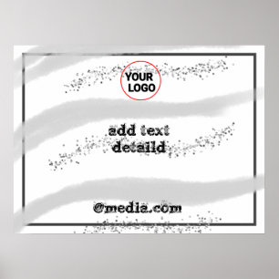 Simple minimal add your logo text name poster