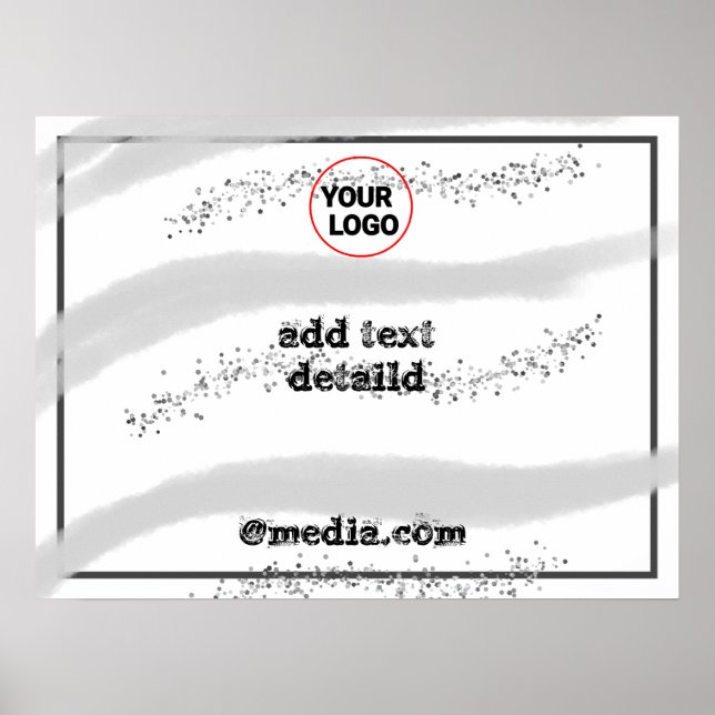 Simple minimal add your logo text name poster (Front)