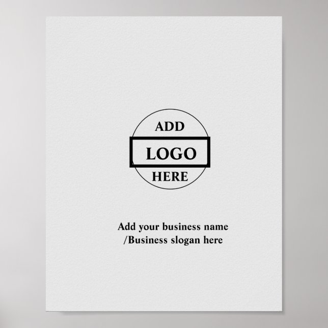 Simple minimal add your logo text name poster (Front)