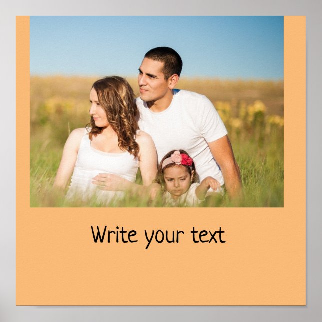 Simple minimal add your logo text name poster (Front)