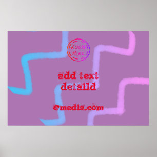 Simple minimal add your logo text name poster